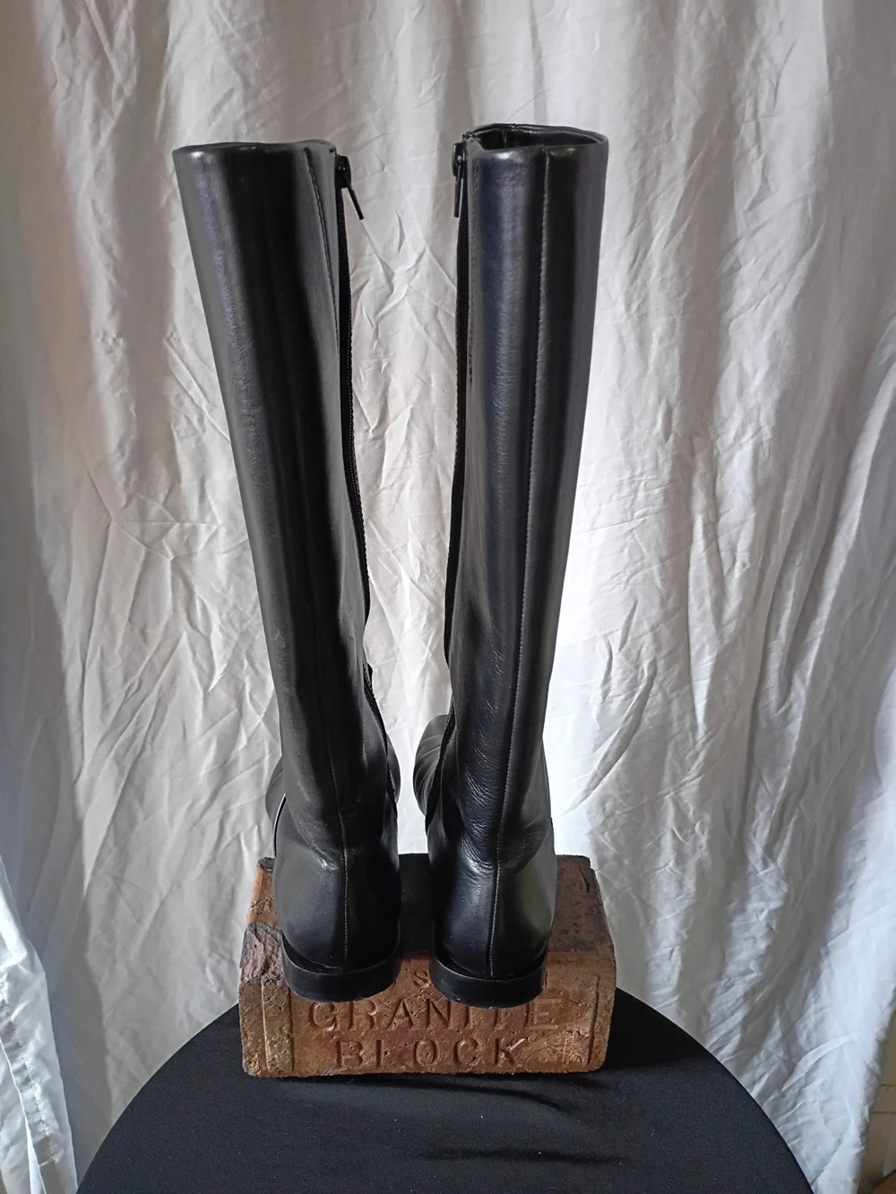 Bernardo Black Leather Riding Boots